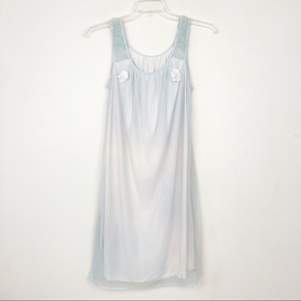 Vintage Nightgown Chiffon Overlay Sz S